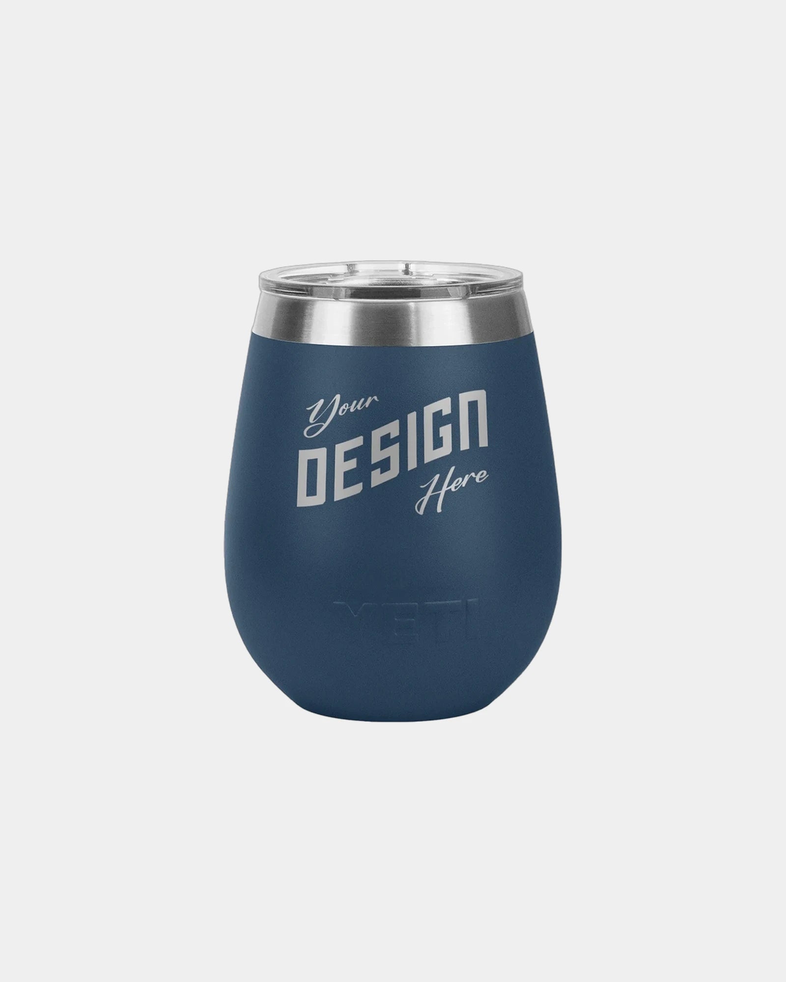 Custom insulated wine tumbler Yeti Rambler 10 oz - Charcoal