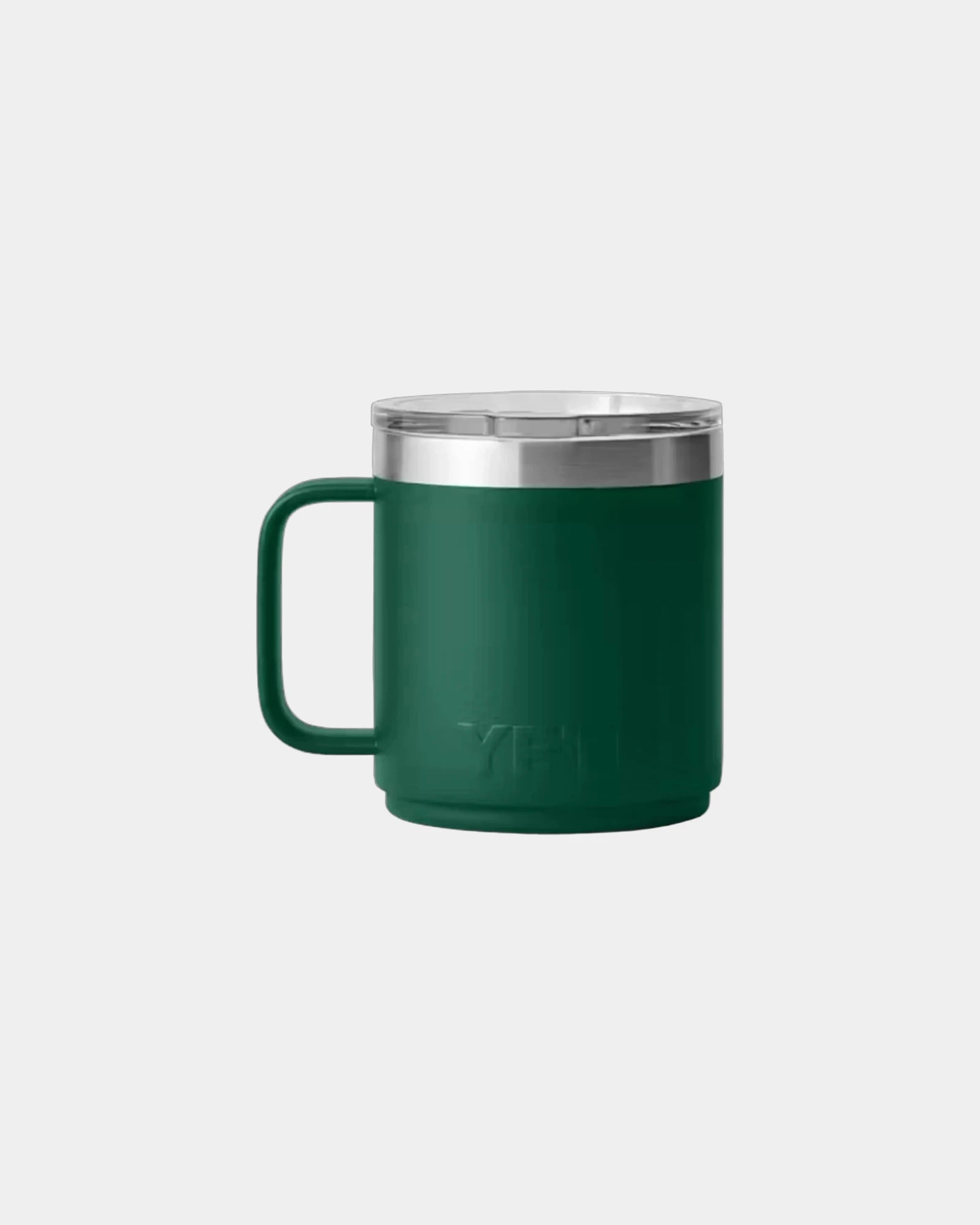 Custom insulated stainless steel Yeti stackable mug - Black Forest Green