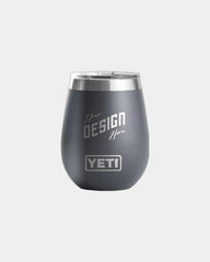 Custom insulated stainless steel Yeti 10 oz tumbler - Charcoal
