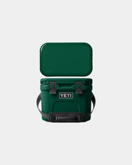 Custom Yeti Roadie 15 QT Hard Cooler Ice Chest - Black Forest Green