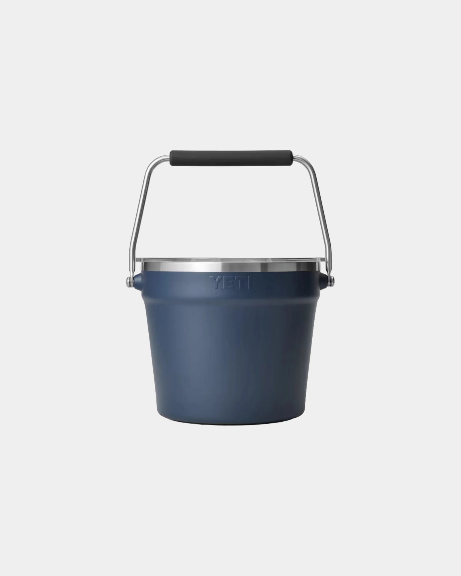 Custom stainless steel Yeti Rambler ice bucket w/ lid - Navy