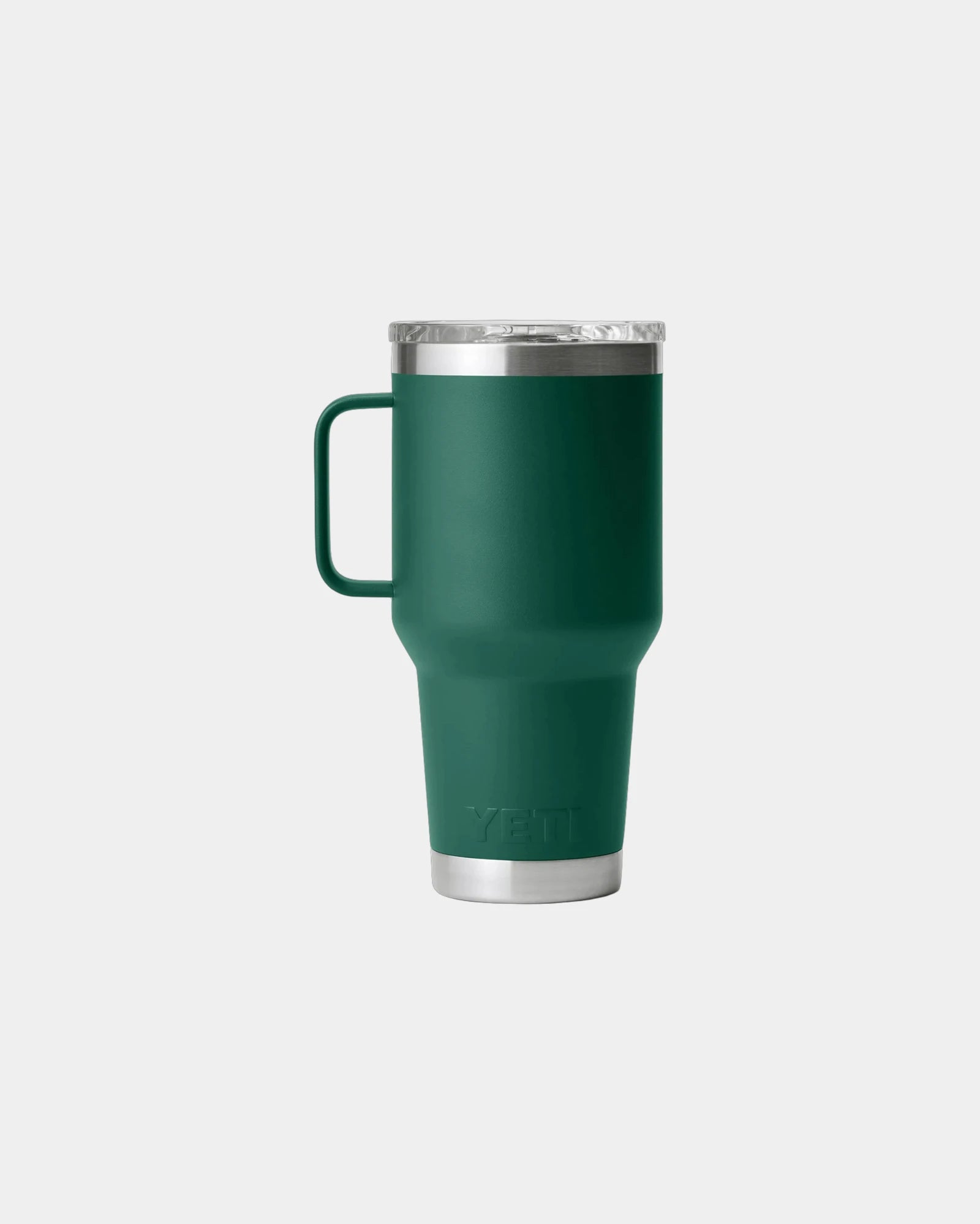 Custom stainless steel Yeti 30-oz insulated travel mug - Black Forest Green