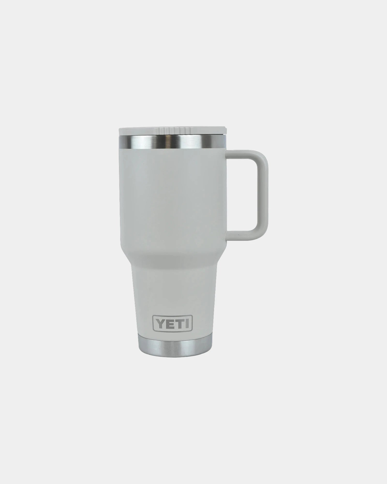Custom insulated stainless steel Yeti Rambler 30 oz mug - White