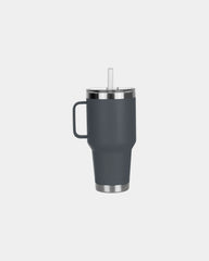 Custom insulated YETI travel mug 35 oz with handle - Charcoal