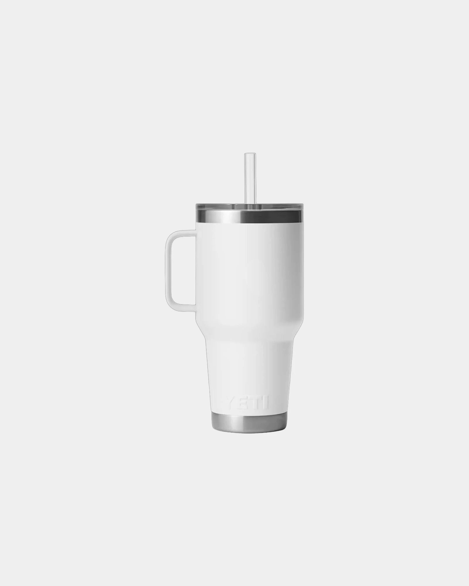 Custom insulated YETI travel mug 35 oz with handle - White