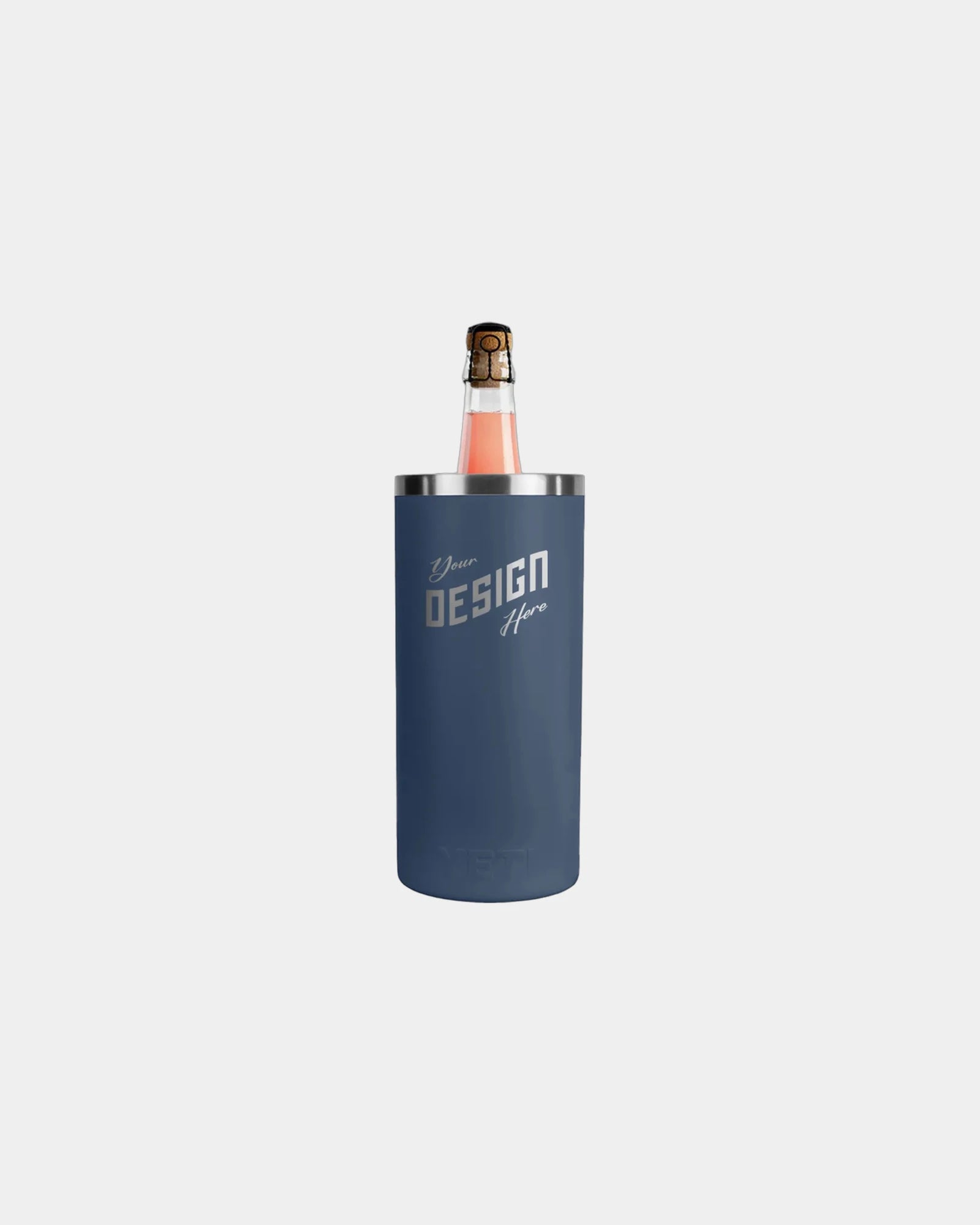 Custom stainless steel Yeti Rambler cocktail chiller - Navy Blue