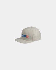 Custom wool blend snapback cap five-panel style - Heather Gray