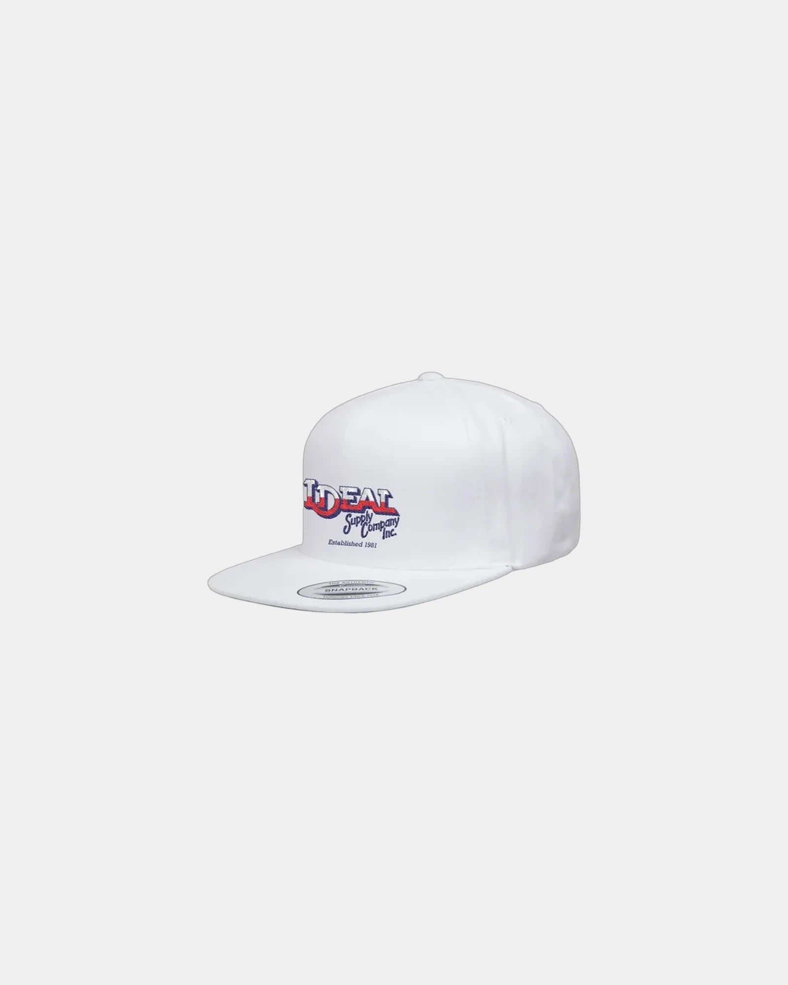 Custom wool blend snapback cap five-panel style - White