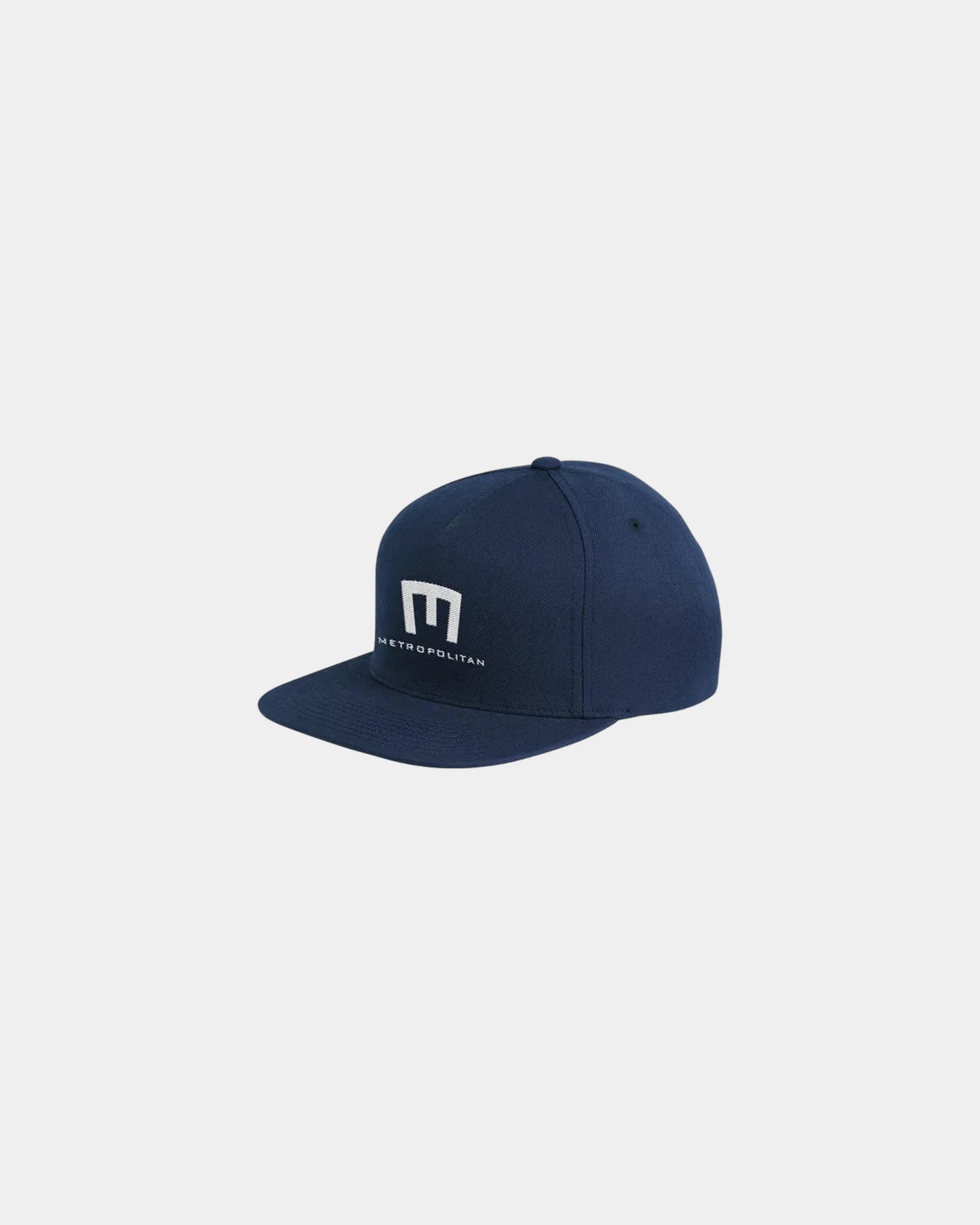 Custom wool blend snapback cap five-panel style - Navy