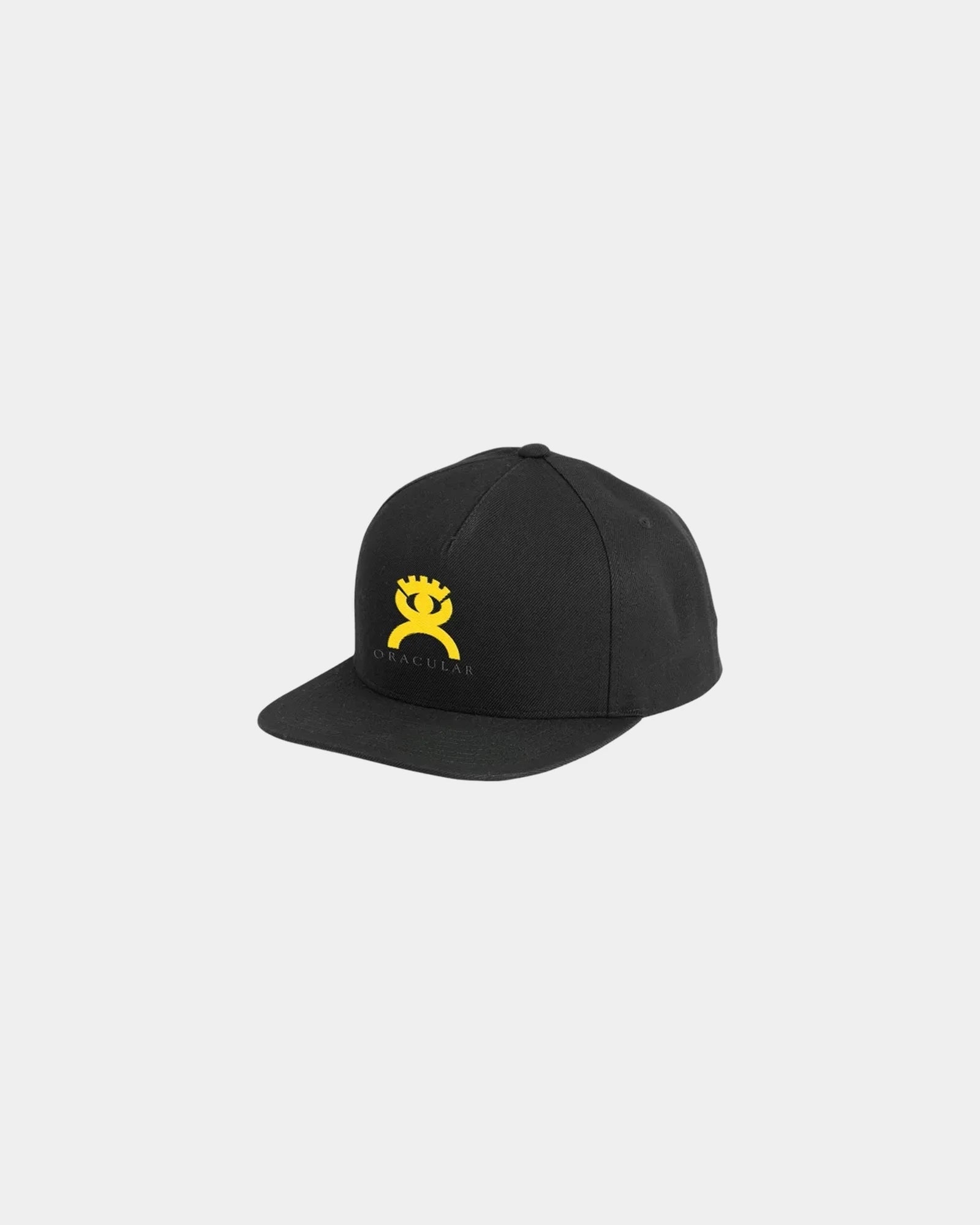 Custom wool blend snapback cap five-panel style - Black