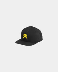 Custom wool blend snapback cap five-panel style - Black